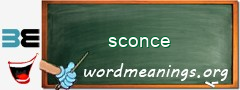 WordMeaning blackboard for sconce